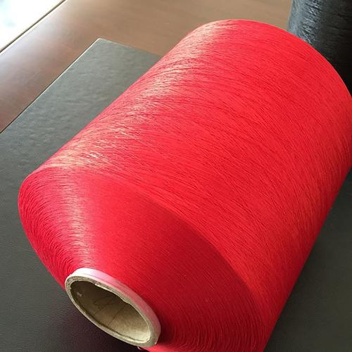 d/96f 大红色网络丝 低弹丝 涤纶丝 dty各种有色涤纶丝 加弹丝 化纤丝
